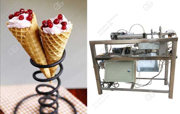 Stainless Ice Cream Waffle Cone Roller Machine in High Speed