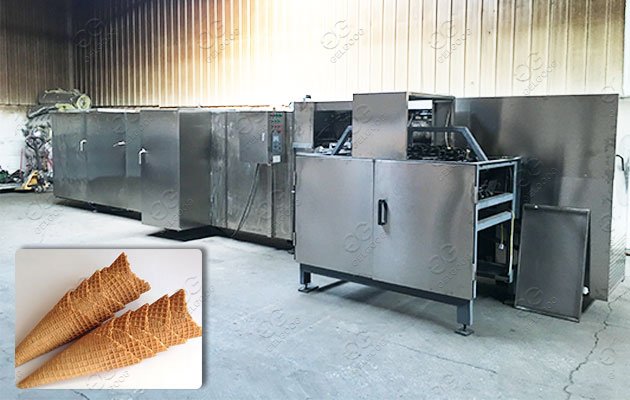 Gas Heating Automatic Waffle Cone Production Line to Mexico