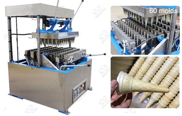 60pcs/time Industrial Icecream Cone Making Machine Cost