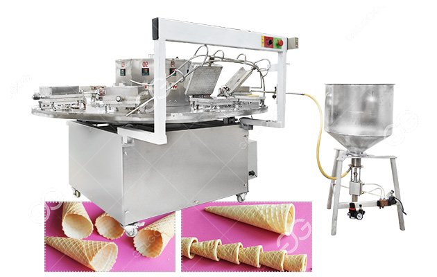 China Ice Cream Sugar Cone Baking Machine Suppliers 500PCS/H