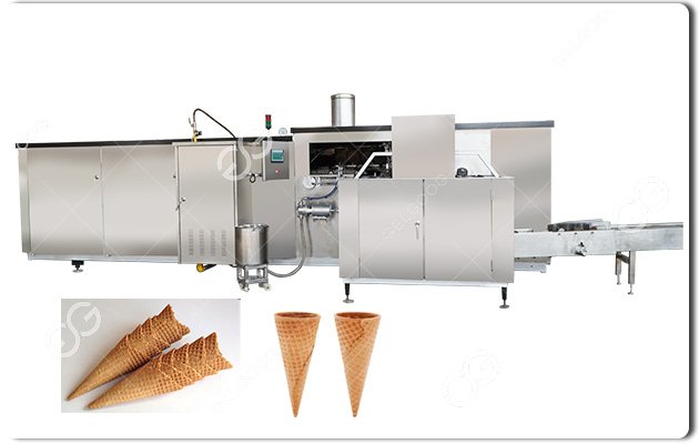 Automatic Crispy Ice Cream Cone Production Line for Industrial Business