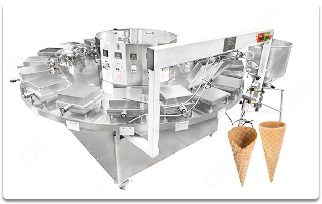 Gas Rolled Waffle Cone Manufacturing Machine in 1200PCS/H