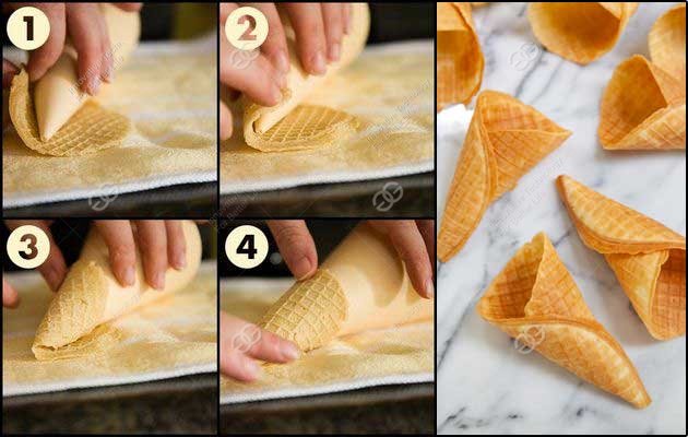 how to make crispy waffle cones