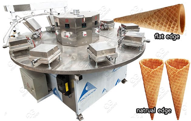 Flat Edge Crisp Ice Cream Cone Making Machine