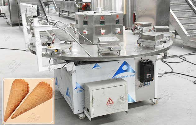 Crisp Ice Cream Cone Baking Machine in Factory