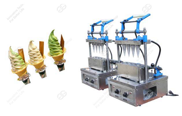 4 Molds Small Icecream Cone Maker Machine For Sale