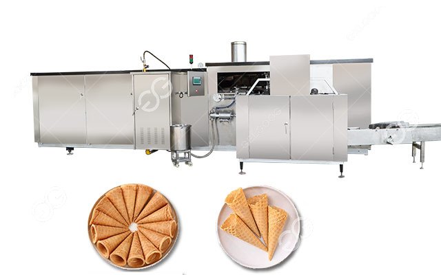 Automatic Ice Cream Waffle Cone Making Machine Gas Heating