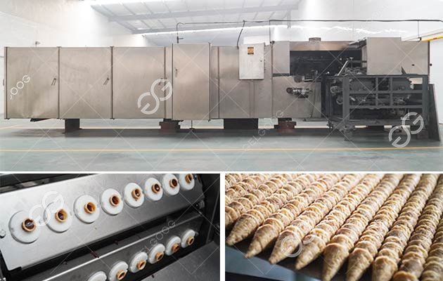 Ice Cream Cone Manufacturing Process in Factory Ice Cream Cone Manufacturing Process in Factory